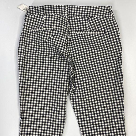 Old Navy Pikie Mid-Rise Secret Slim Pockets Pants Black White Gingham Check 4 - Picture 4 of 11